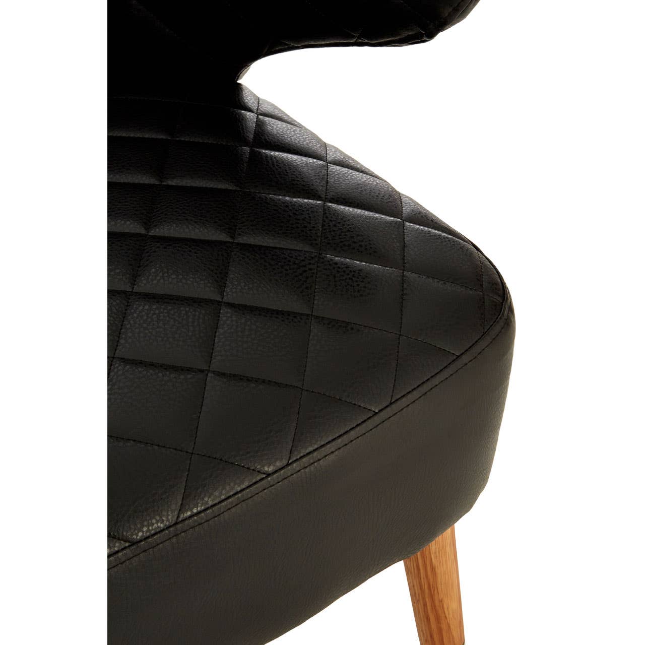Noosa & Co. Living Black Faux Leather Wingback Armchair House of Isabella UK