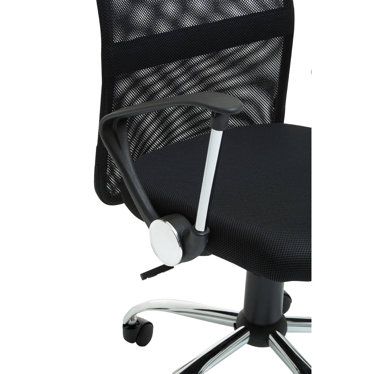 Noosa & Co. Living Black Home Office Chair With Chrome Arms House of Isabella UK