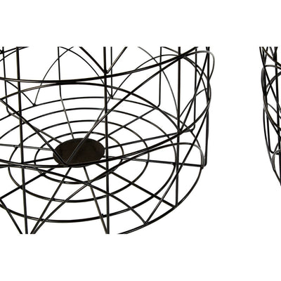 Noosa & Co. Living Black Wire Basket Tables Set Of 2 House of Isabella UK