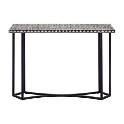 Noosa & Co. Living Boho Console Table With Metal Base House of Isabella UK