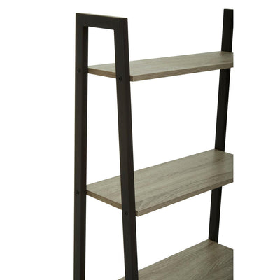 Noosa & Co. Living Bradbury Five Tier Grey Oak Veneer Ladder Shelf Unit House of Isabella UK