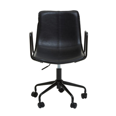 Noosa & Co. Living Branson Black Leather Home Office Chair House of Isabella UK