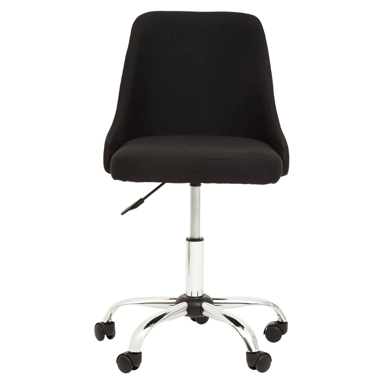 Noosa & Co. Living Brent Black And Chrome Home Office Chair House of Isabella UK