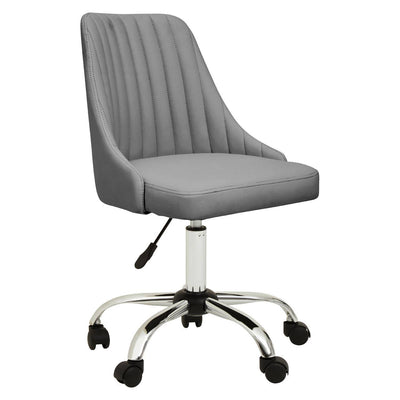 Noosa & Co. Living Brent Grey Leather Effect Home Office Chair House of Isabella UK