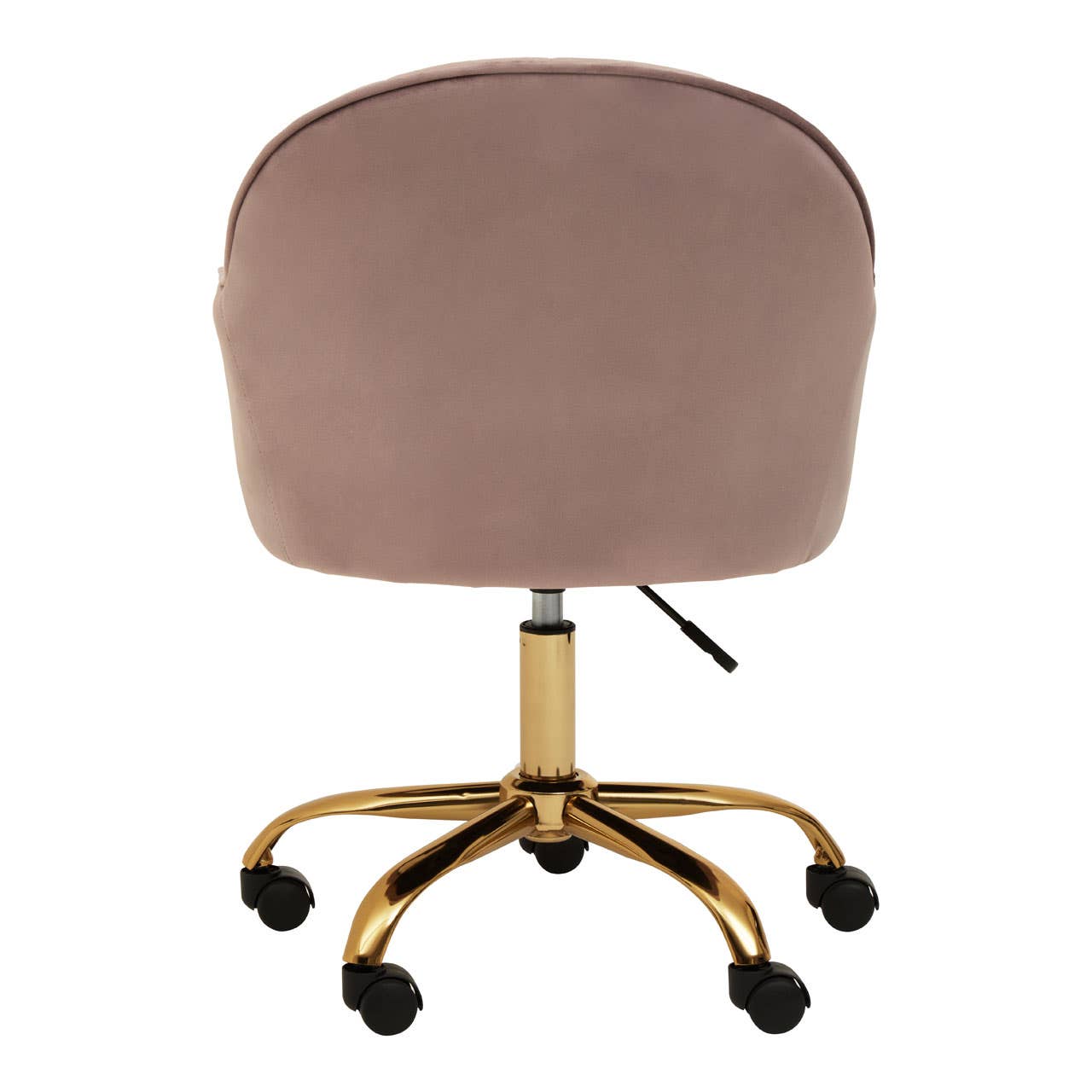 Noosa & Co. Living Brent Pink Velvet And Gold Home Office Chair House of Isabella UK