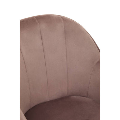 Noosa & Co. Living Brent Pink Velvet And Gold Home Office Chair House of Isabella UK
