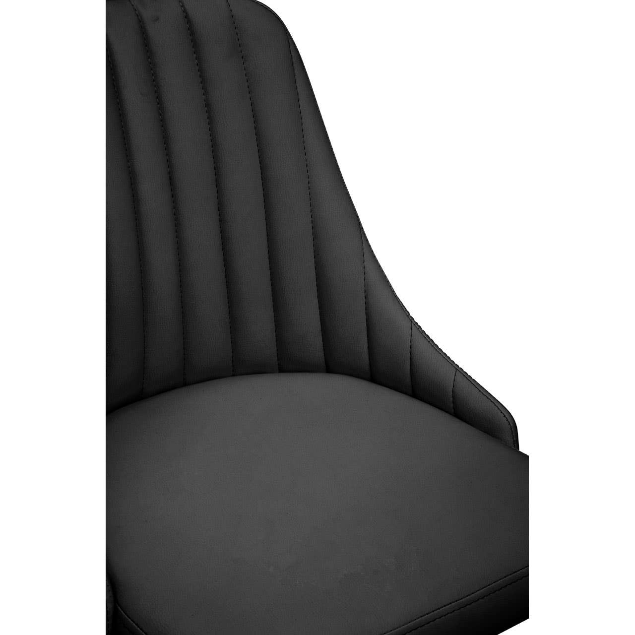 Noosa & Co. Living Brent Ribbed Black And Chrome Home Office Chair House of Isabella UK
