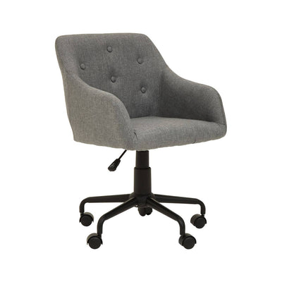 Noosa & Co. Living Brent Tufted Grey And Black Home Office Chair House of Isabella UK