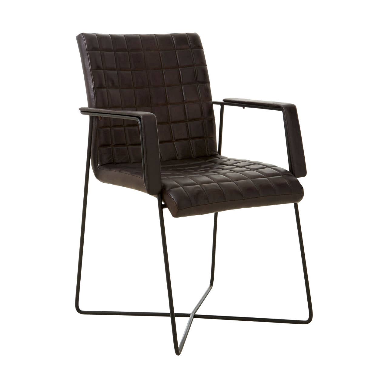 Noosa & Co. Living Buffalo Black Leather Weave Chair House of Isabella UK