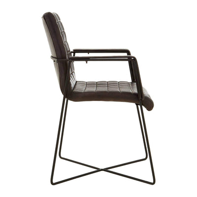 Noosa & Co. Living Buffalo Black Leather Weave Chair House of Isabella UK