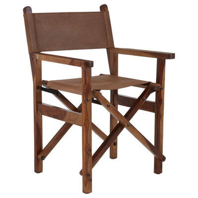 Noosa & Co. Living Buffalo Brown Leather Folding Chair House of Isabella UK