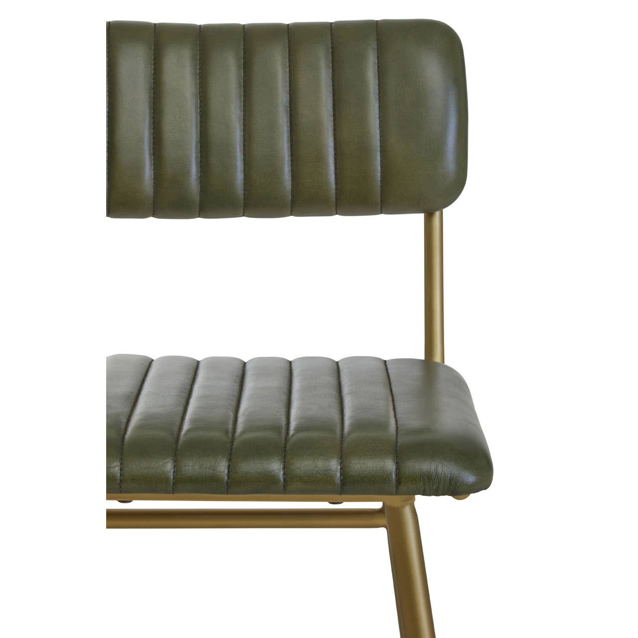 Noosa & Co. Living Buffalo Green Leather Angular Bar Chair House of Isabella UK