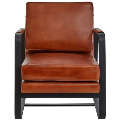 Noosa & Co. Living Buffalo Tan Genuine Leather Armchair House of Isabella UK