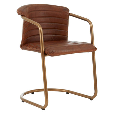 Noosa & Co. Living Buffalo Tan Leather And Iron Chair House of Isabella UK