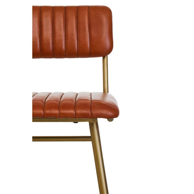 Noosa & Co. Living Buffalo Tan Leather Angular Bar Chair House of Isabella UK