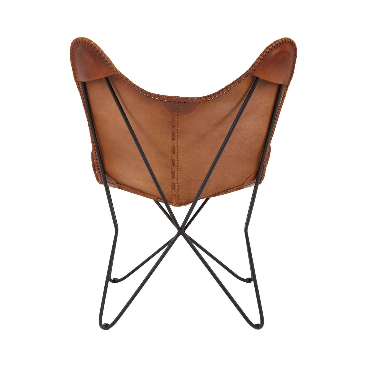 Noosa & Co. Living Buffalo Tan Leather Butterfly Chair House of Isabella UK