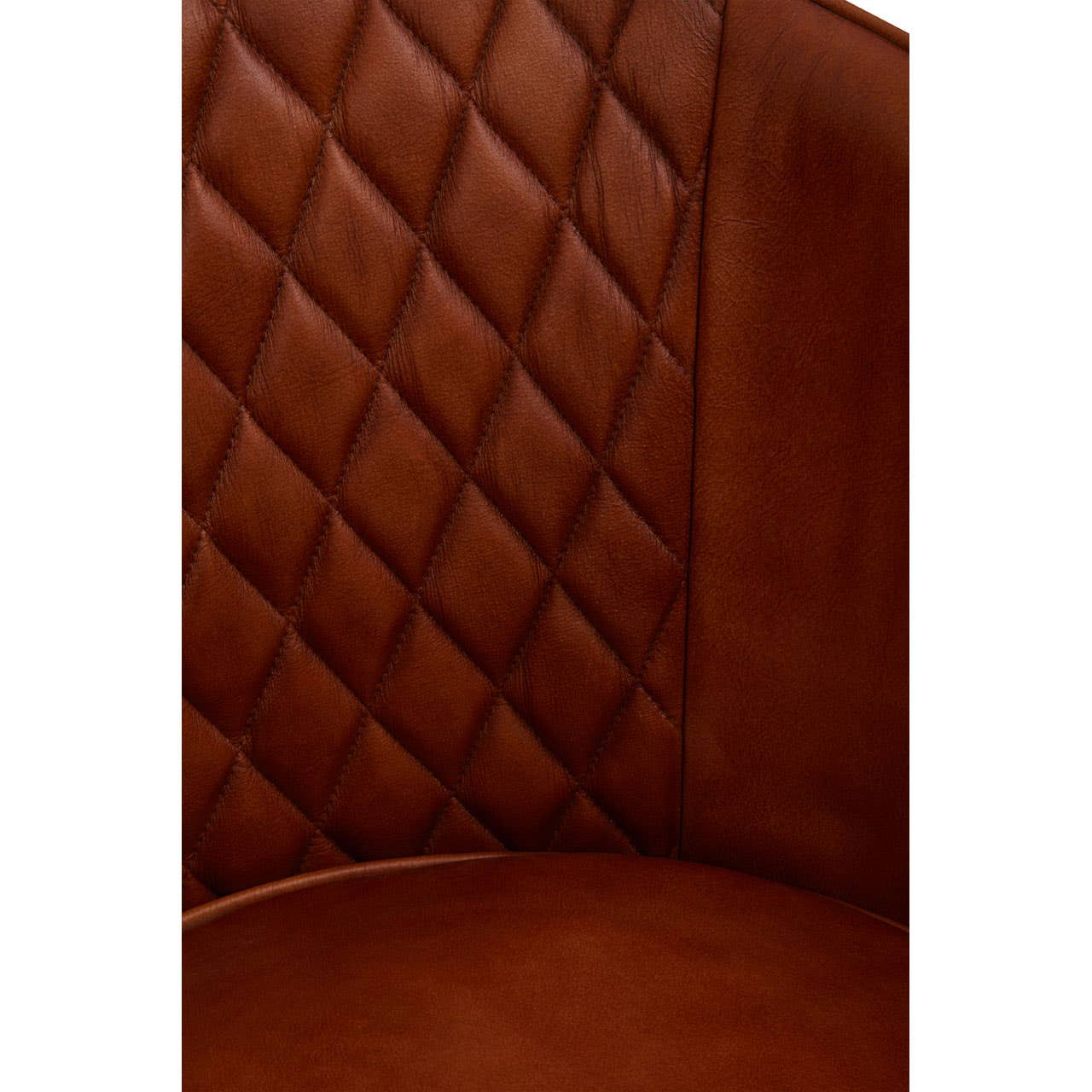 Noosa & Co. Living Buffalo Tan Leather Diamond Pattern Chair House of Isabella UK