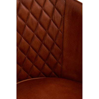 Noosa & Co. Living Buffalo Tan Leather Diamond Pattern Chair House of Isabella UK