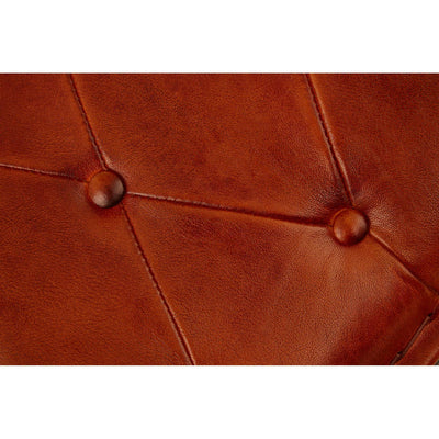 Noosa & Co. Living Buffalo Tan Leather / Iron Folding Stool House of Isabella UK