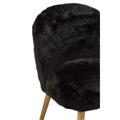 Noosa & Co. Living Cabaret Black Fur Effect Chair House of Isabella UK