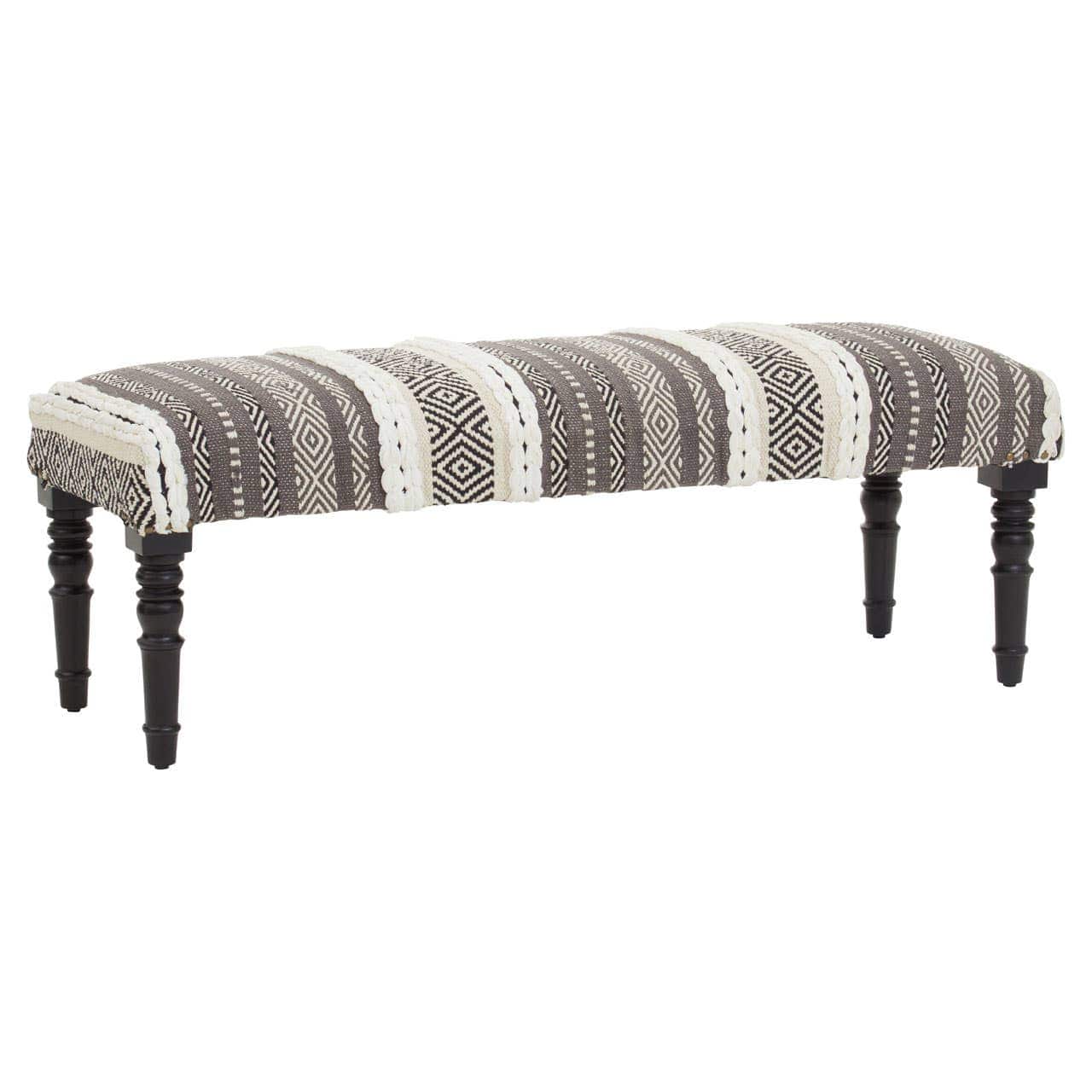 Noosa & Co. Living Cefena Grey And White Bench House of Isabella UK