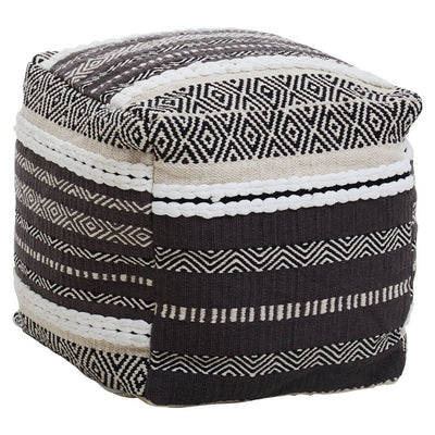 Noosa & Co. Living Cefena Grey And White Pouffe House of Isabella UK