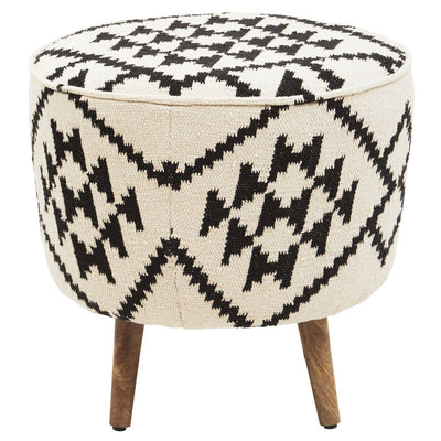 Noosa & Co. Living Cefena Round Patterned Footstool House of Isabella UK