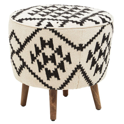 Noosa & Co. Living Cefena Round Patterned Footstool House of Isabella UK