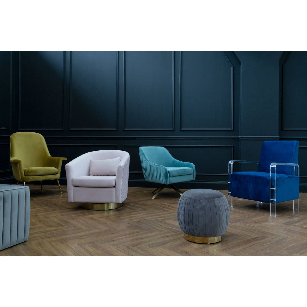 Noosa & Co. Living Clarence Blue Velvet Chair House of Isabella UK