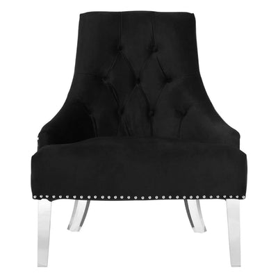 Noosa & Co. Living Clarence Button Tufted Black Chair House of Isabella UK