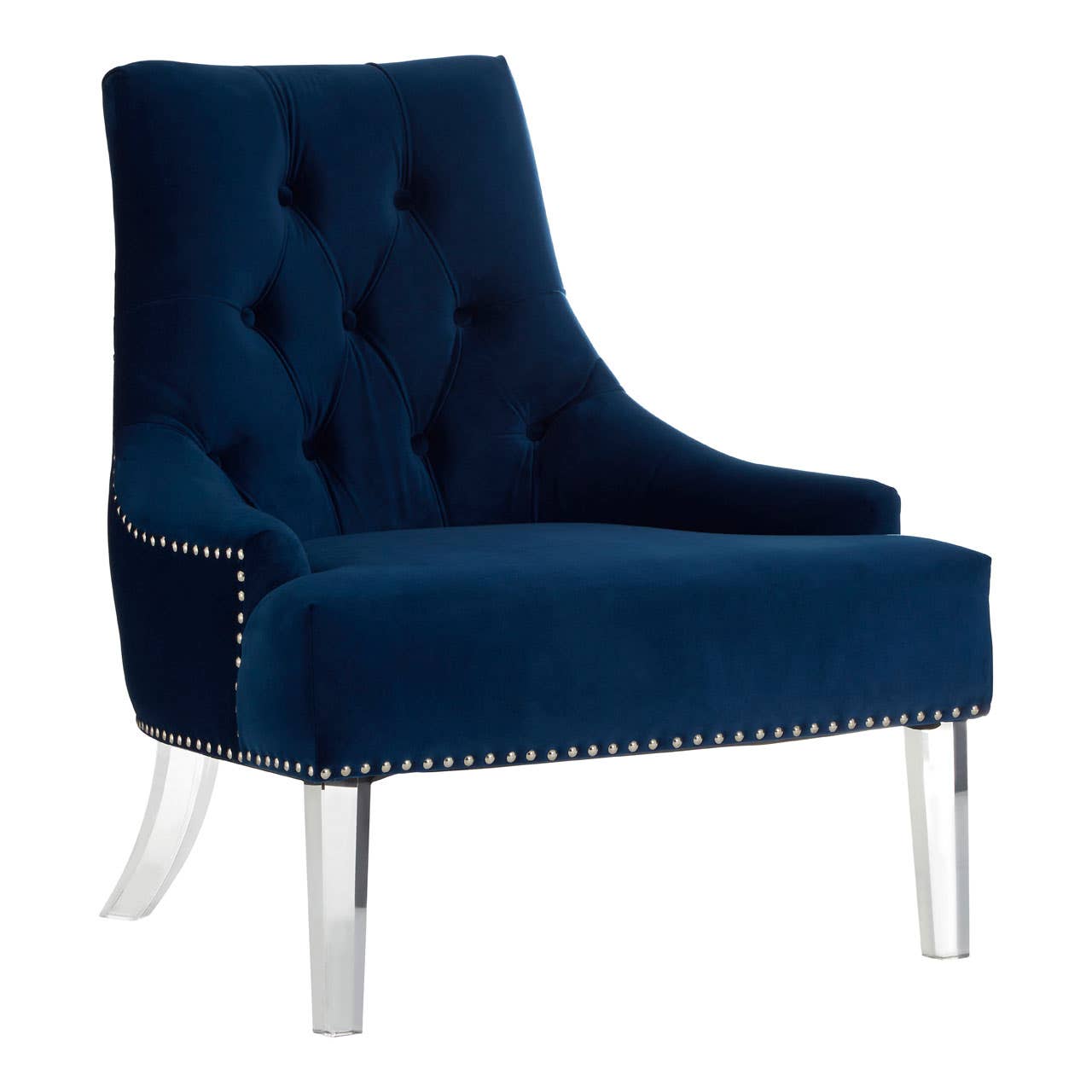 Noosa & Co. Living Clarence Button Tufted Blue Chair House of Isabella UK