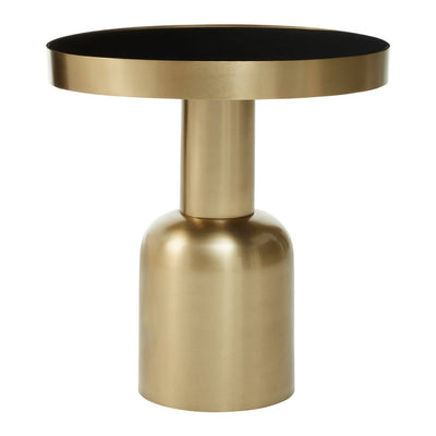 Noosa & Co. Living Corra Gold Finish Side Table With Glass Top House of Isabella UK
