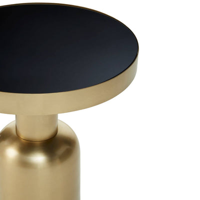 Noosa & Co. Living Corra Gold Finish Side Table With Glass Top House of Isabella UK