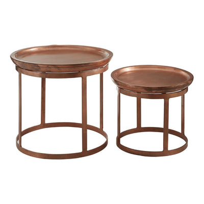 Noosa & Co. Living Crest Copper Finish Iron Tables - Set Of 2 House of Isabella UK