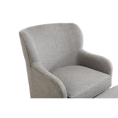 Noosa & Co. Living Decadence Grey Fabric Chair & Footstool House of Isabella UK