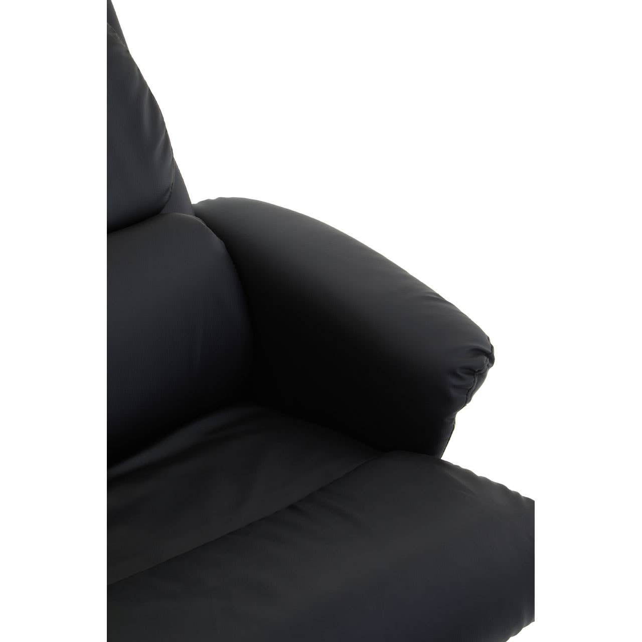 Noosa & Co. Living Denton Black Leather Effect Chair And Footstool House of Isabella UK