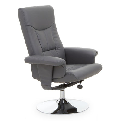 Noosa & Co. Living Denton Grey Leather Effect Recliner House of Isabella UK