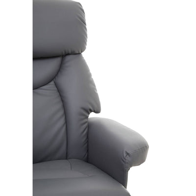 Noosa & Co. Living Denton Grey Leather Effect Reclining Chair And Footstool House of Isabella UK