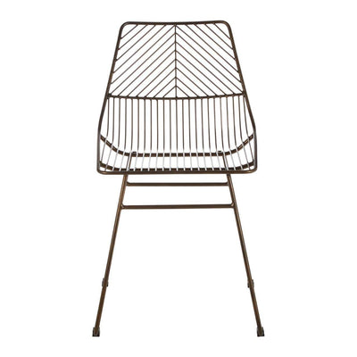 Noosa & Co. Living District Bronze Metal Wire Tapered Wire Chair House of Isabella UK