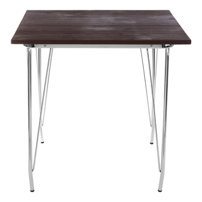 Noosa & Co. Living District Chrome Metal And Elm Wood Table House of Isabella UK