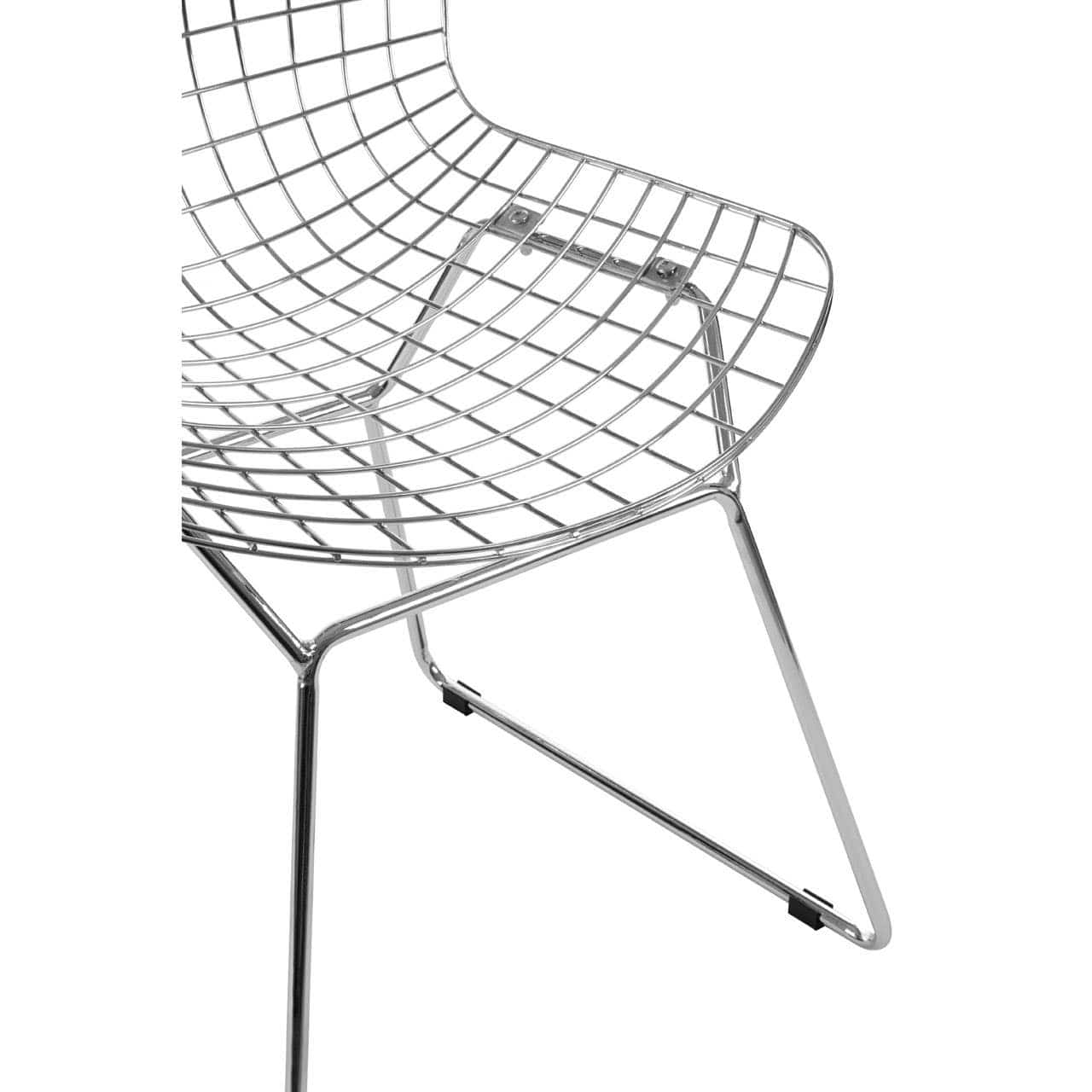 Noosa & Co. Living District Chrome Metal Grid Frame Wire Chair House of Isabella UK