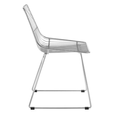Noosa & Co. Living District Chrome Metal Tapered Wire Chair House of Isabella UK