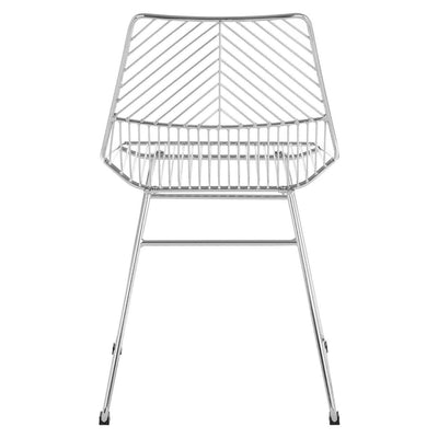 Noosa & Co. Living District Chrome Metal Tapered Wire Chair House of Isabella UK
