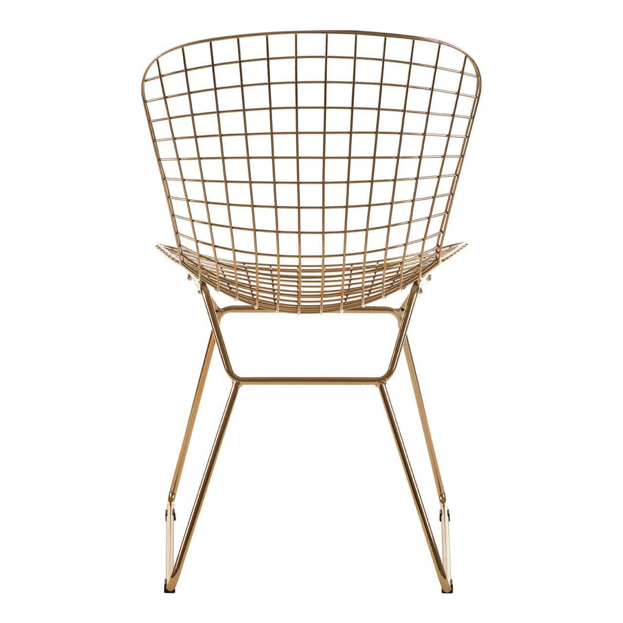 Noosa & Co. Living District Gold Metal Grid Frame Wire Chair House of Isabella UK