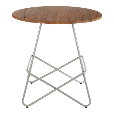 Noosa & Co. Living District Grey Metal & Elm Wood Round Table House of Isabella UK