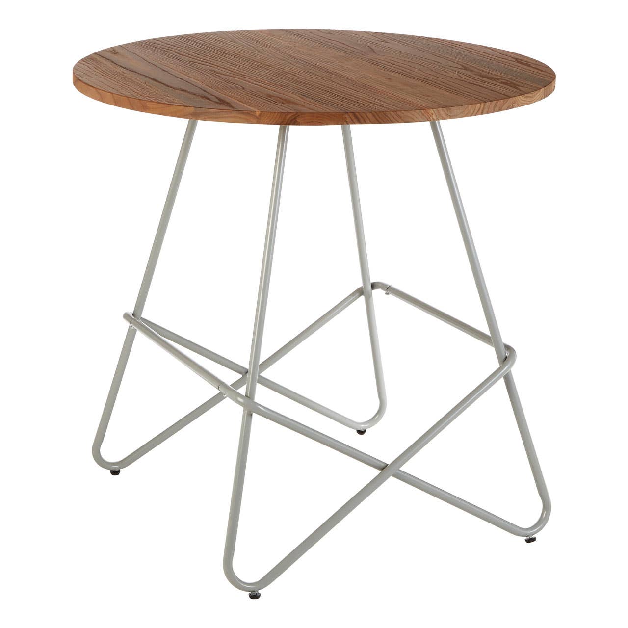 Noosa & Co. Living District Grey Metal & Elm Wood Round Table House of Isabella UK