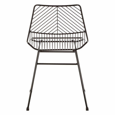 Noosa & Co. Living District Small Black Metal Wire Chair House of Isabella UK
