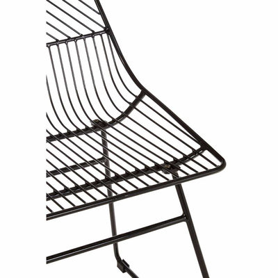 Noosa & Co. Living District Small Black Metal Wire Chair House of Isabella UK