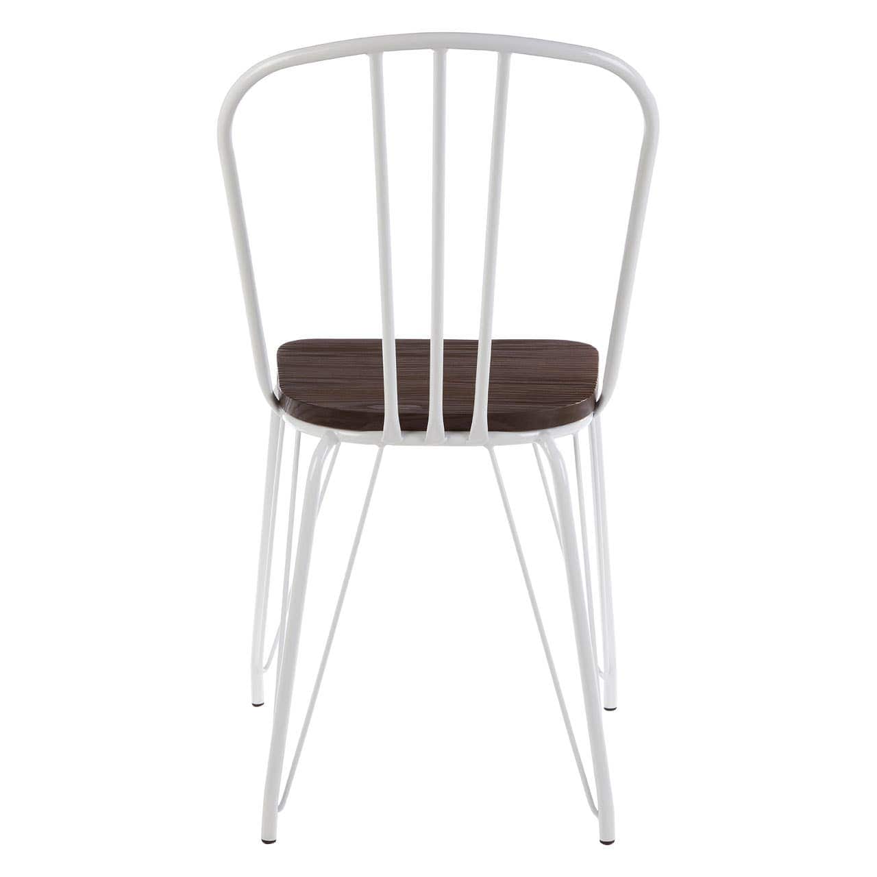 Noosa & Co. Living District White Metal And Elm Wood Chair House of Isabella UK
