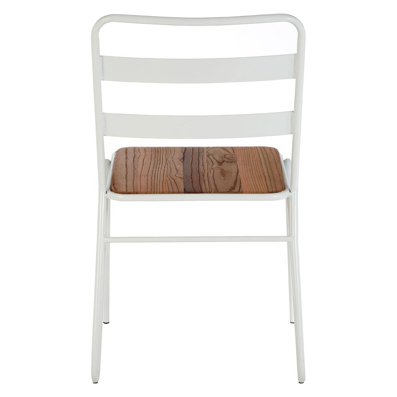 Noosa & Co. Living District White Metal And Elm Wood Chair House of Isabella UK